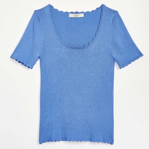 Lapis Scalloped Sweater Tee 